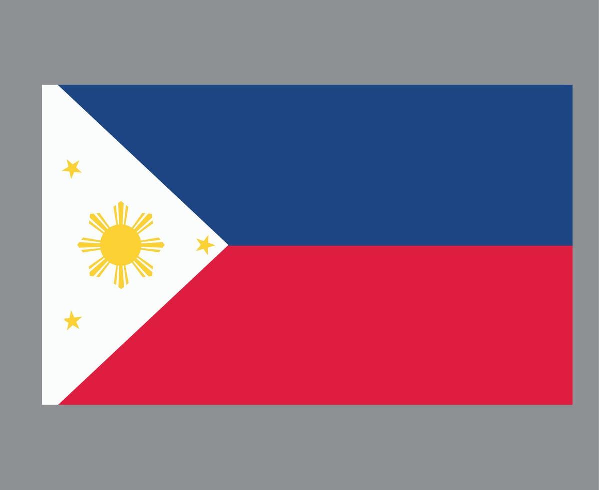 Filippinernas flagga nationella asien emblem symbol ikon vektor illustration abstrakt designelement