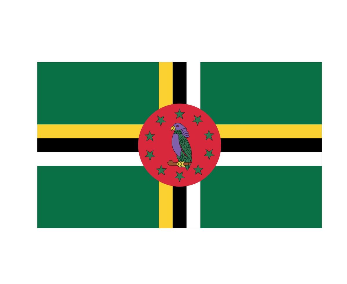 dominica flagge national nordamerika emblem symbol symbol vektor illustration abstraktes design element