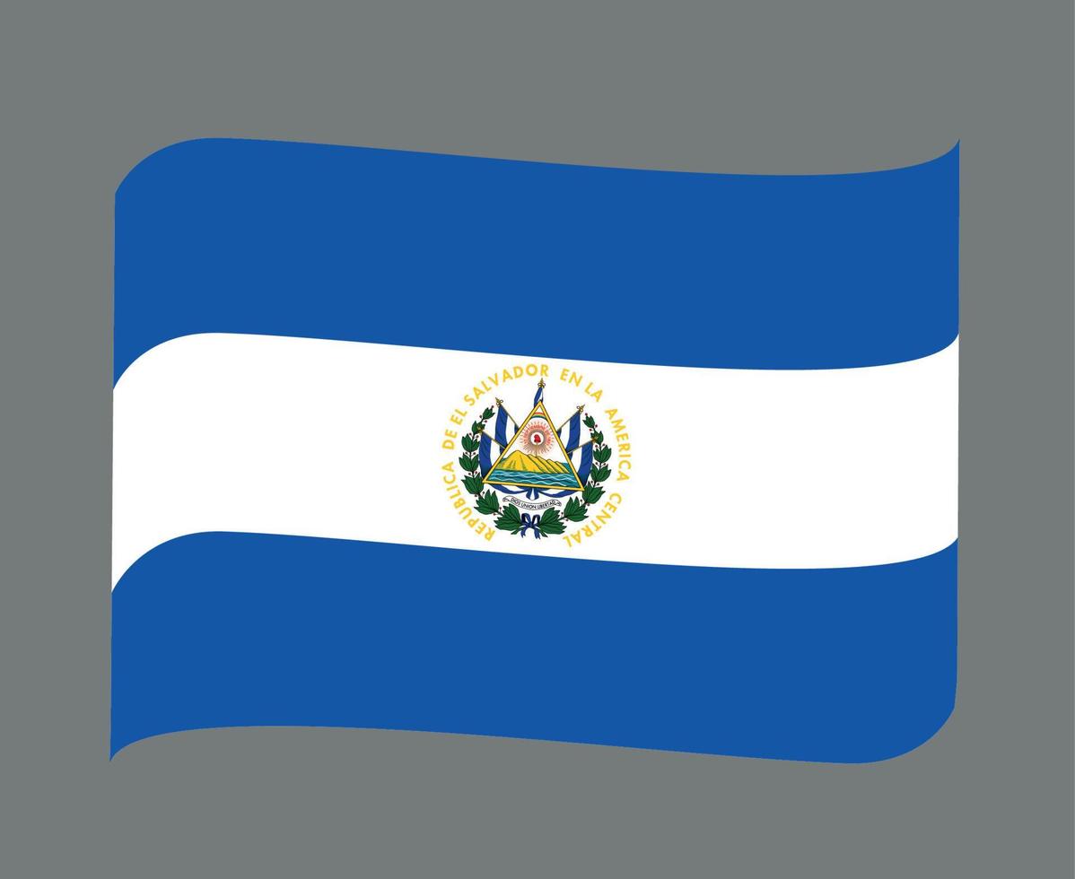 el Salvador flagga nationella nordamerika emblem band ikon vektor illustration abstrakt designelement