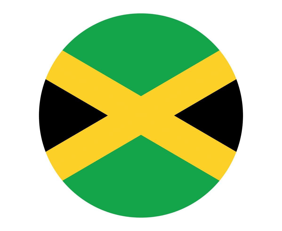 Jamaika-Flagge nationales Nordamerika-Emblem Symbol Vektor Illustration abstraktes Gestaltungselement