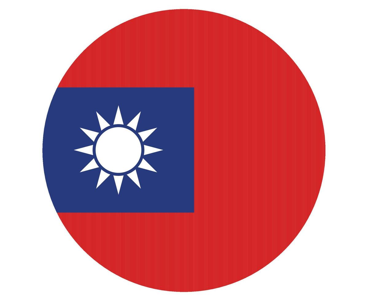 Taiwan-Flagge nationales Asien-Emblem-Ikonenvektor-Illustrationszusammenfassungs-Gestaltungselement vektor