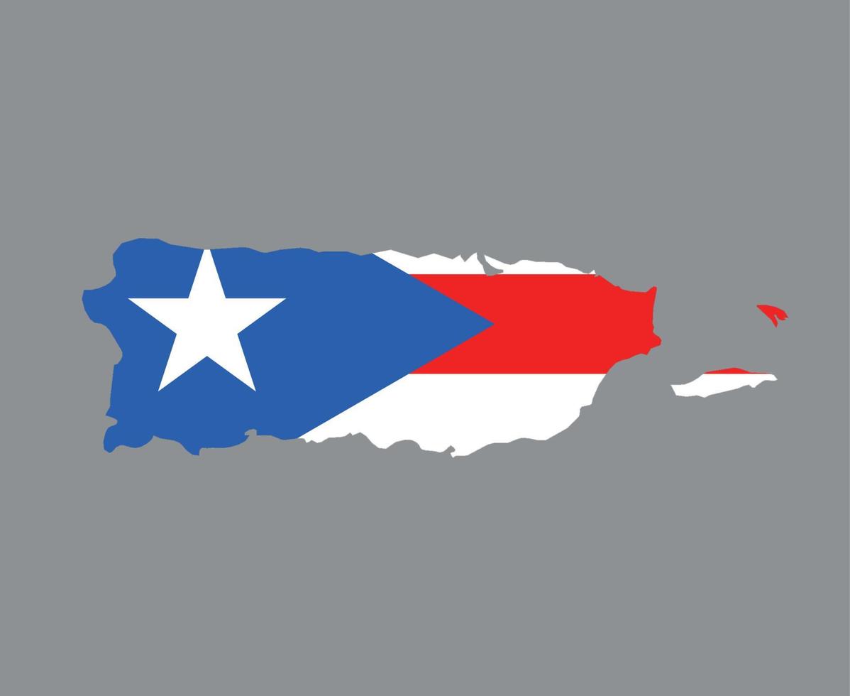 puerto rico flagge national nordamerika emblem kartensymbol vektor illustration abstraktes gestaltungselement