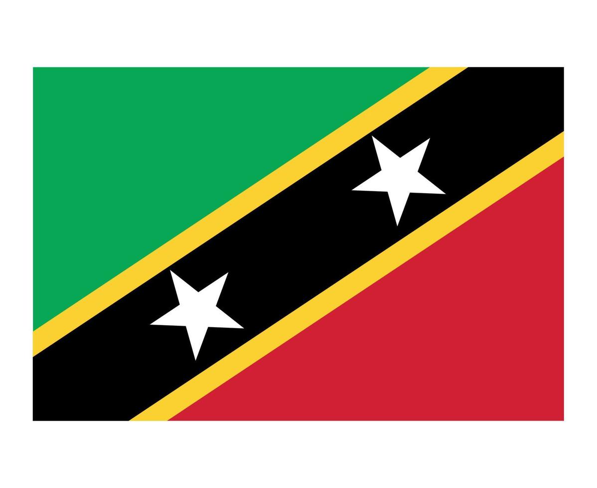 St. Kitts und Nevis Flagge nationale Nordamerika Emblem Symbol Symbol Vektor Illustration abstraktes Gestaltungselement