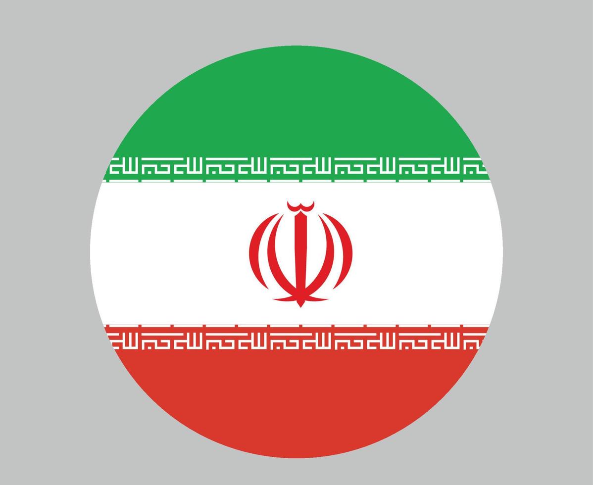 Iran-Flagge nationales Asien-Emblem Symbol Vektor Illustration abstraktes Gestaltungselement