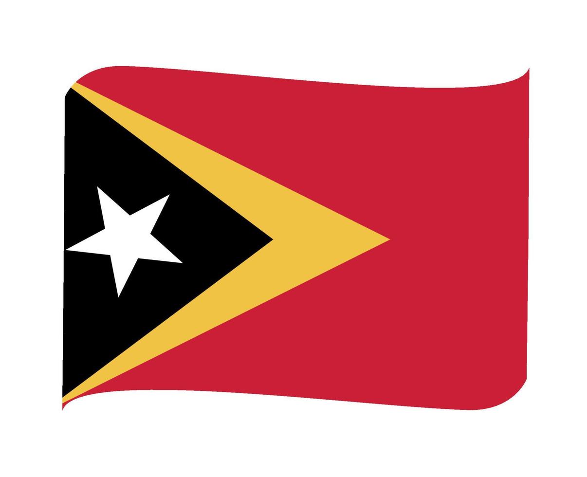 Osttimor-Flagge nationales Asien-Emblem-Bandikonen-Vektorillustrations-Zusammenfassungsgestaltungselement vektor