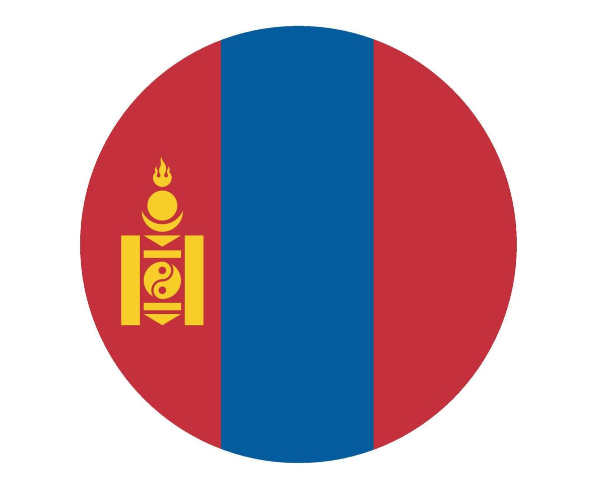 mongolei flagge national asien emblem symbol vektor illustration abstraktes design element