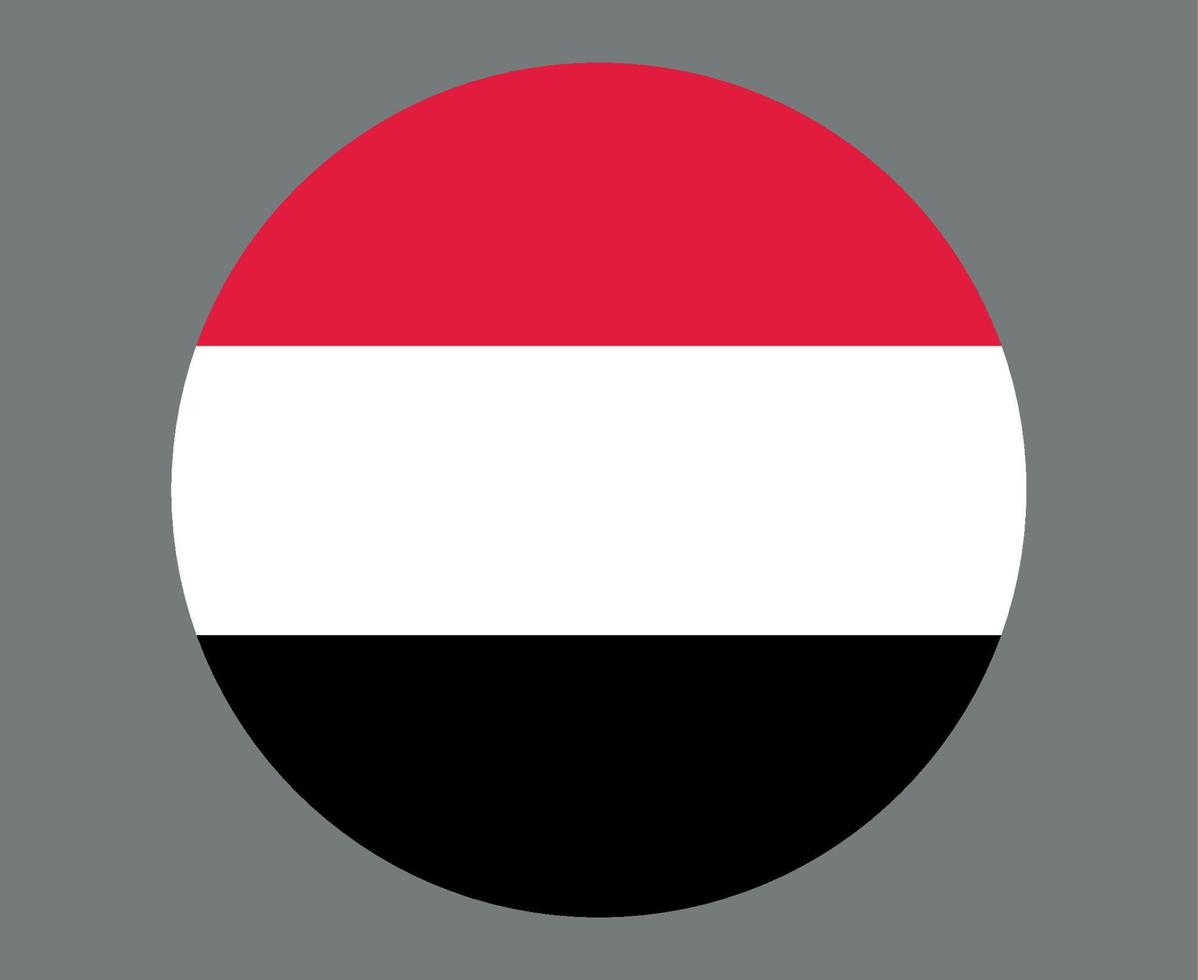 Jemen flagga nationella asien emblem ikon vektor illustration abstrakt designelement