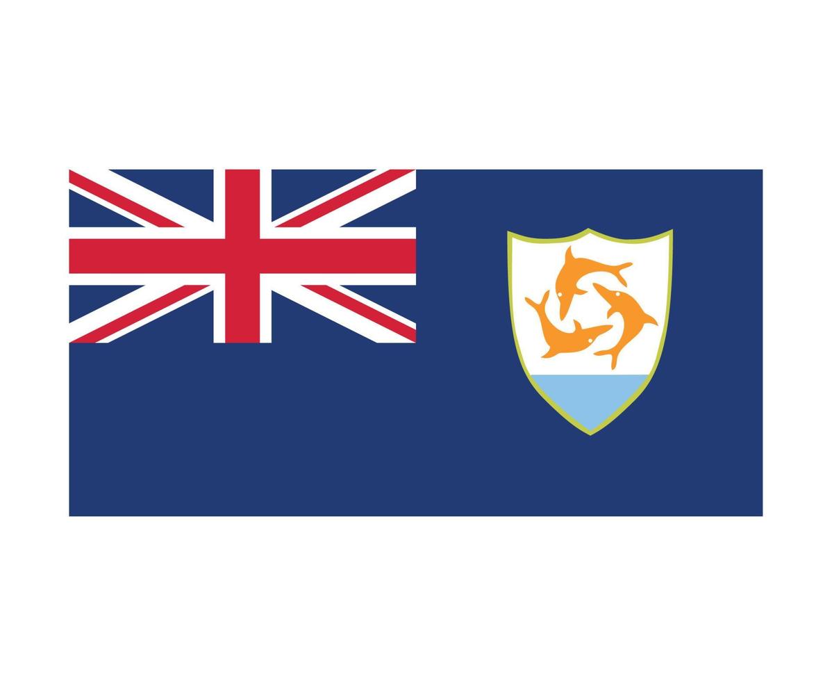 Anguilla-Flagge nationales Nordamerika-Emblem Symbol Symbol Vektor Illustration abstraktes Gestaltungselement