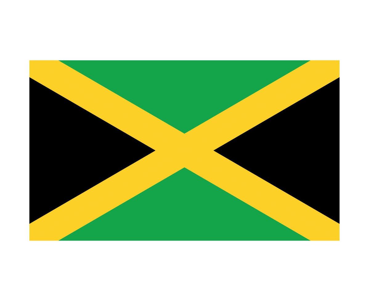 jamaica flagga nationella nordamerika emblem symbol ikon vektor illustration abstrakt designelement