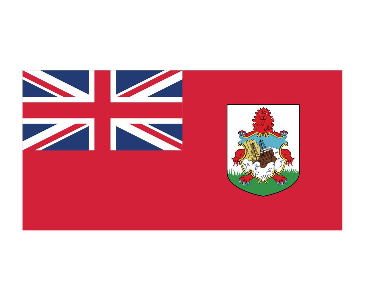 bermuda flagga nationella nordamerika emblem symbol ikon vektor illustration abstrakt designelement
