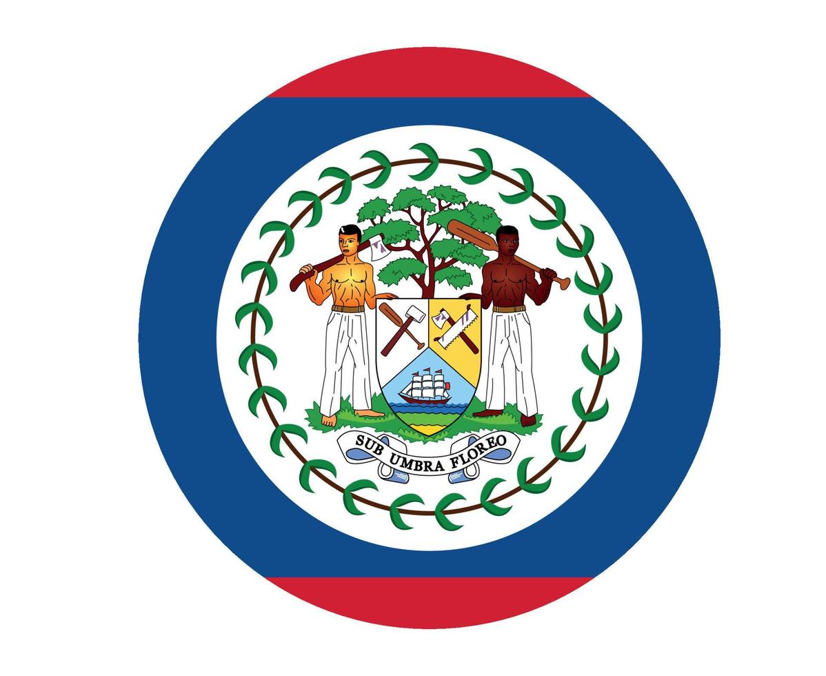 Belize-Flagge nationales Asien-Emblem Symbol Vektor Illustration abstraktes Gestaltungselement