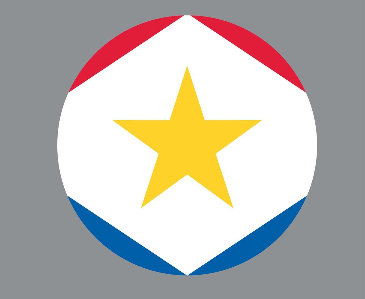 saba flagga nationella nordamerika emblem ikon vektor illustration abstrakt designelement