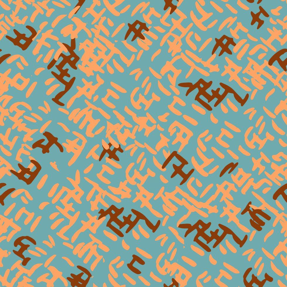 Nahtloses Vektormuster mit mehrfarbigen Strichen. dünne Linien, Striche und Schlieren. bunte Retro-Mosaik-Textur. handgezeichnete Grunge-Tintenvektorillustration vektor