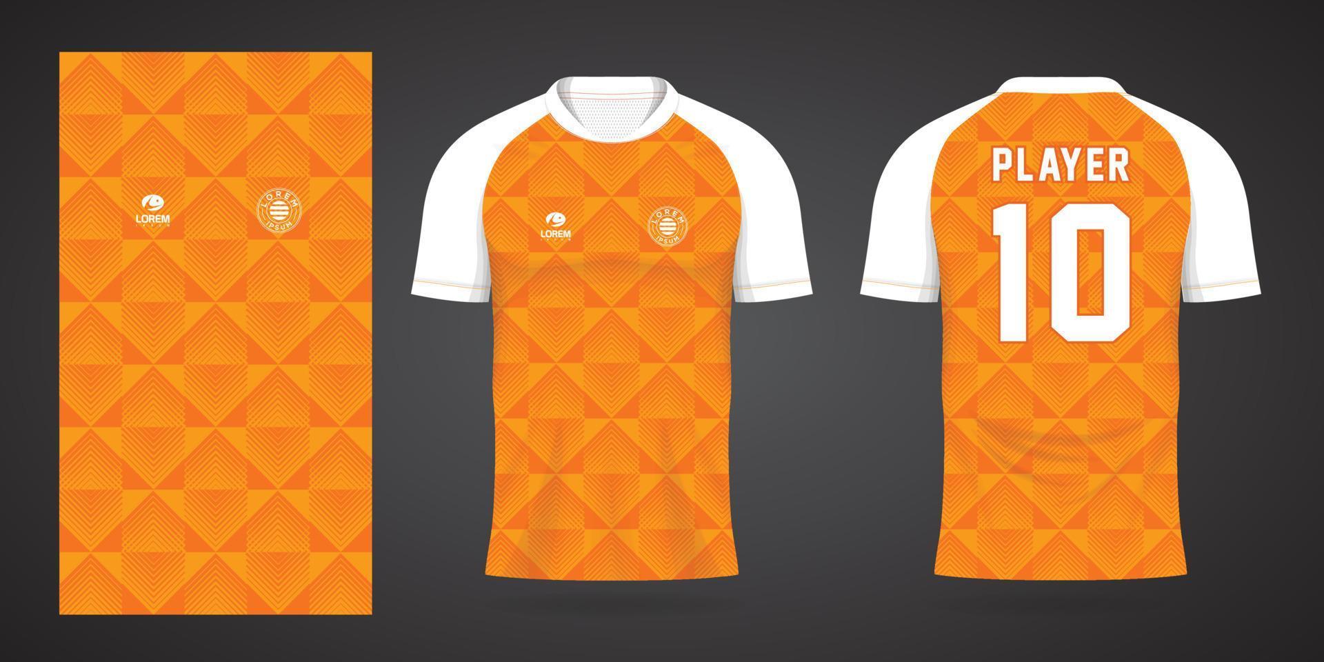 orange sportskjorta jersey designmall vektor