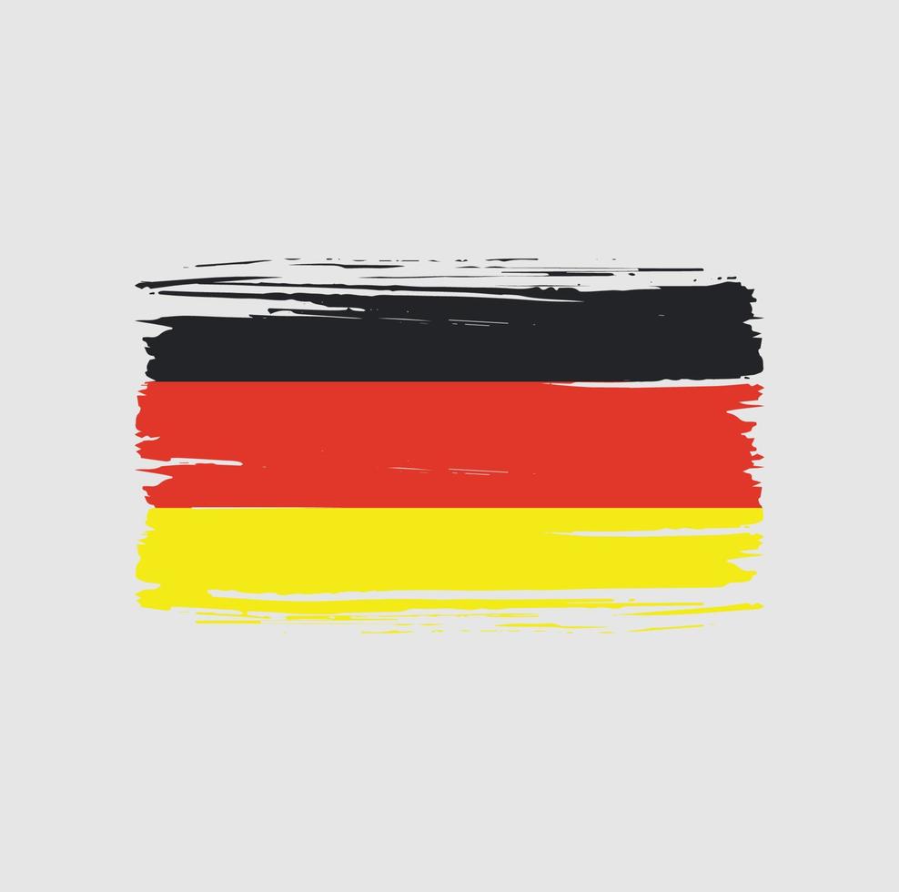 deutschland flagge pinselstrich. Nationalflagge vektor