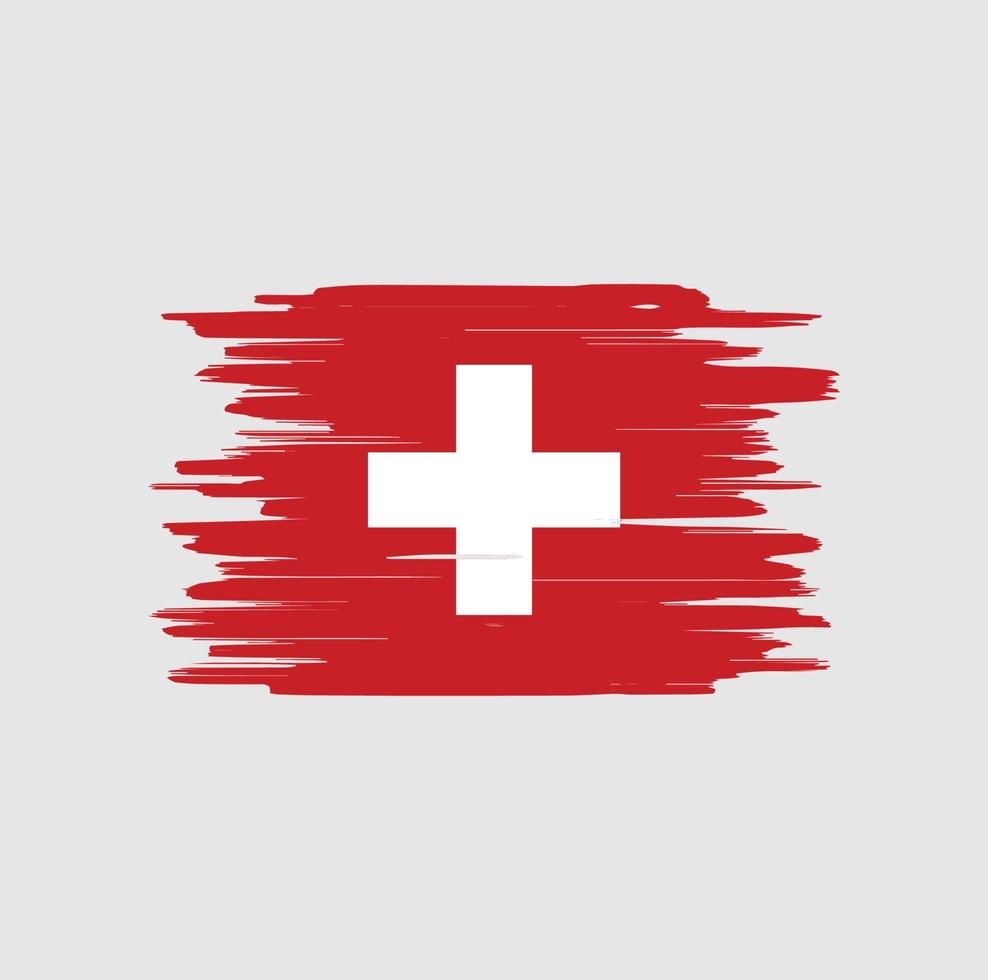 schweiz flagga penseldrag vektor