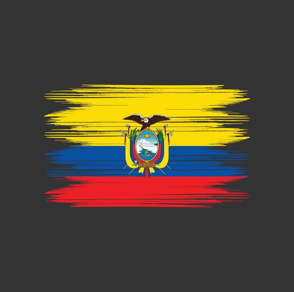 ecuador flagge bürste vektor