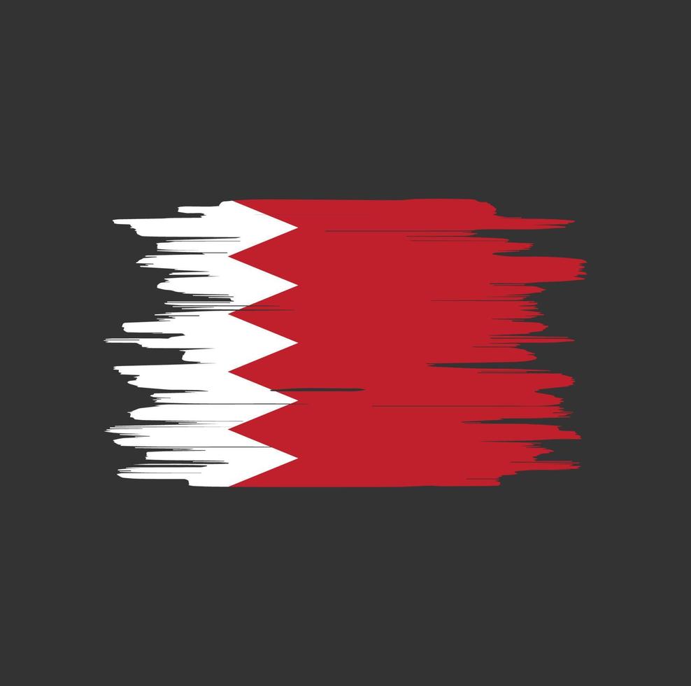 Bahrain flagga penseldrag vektor