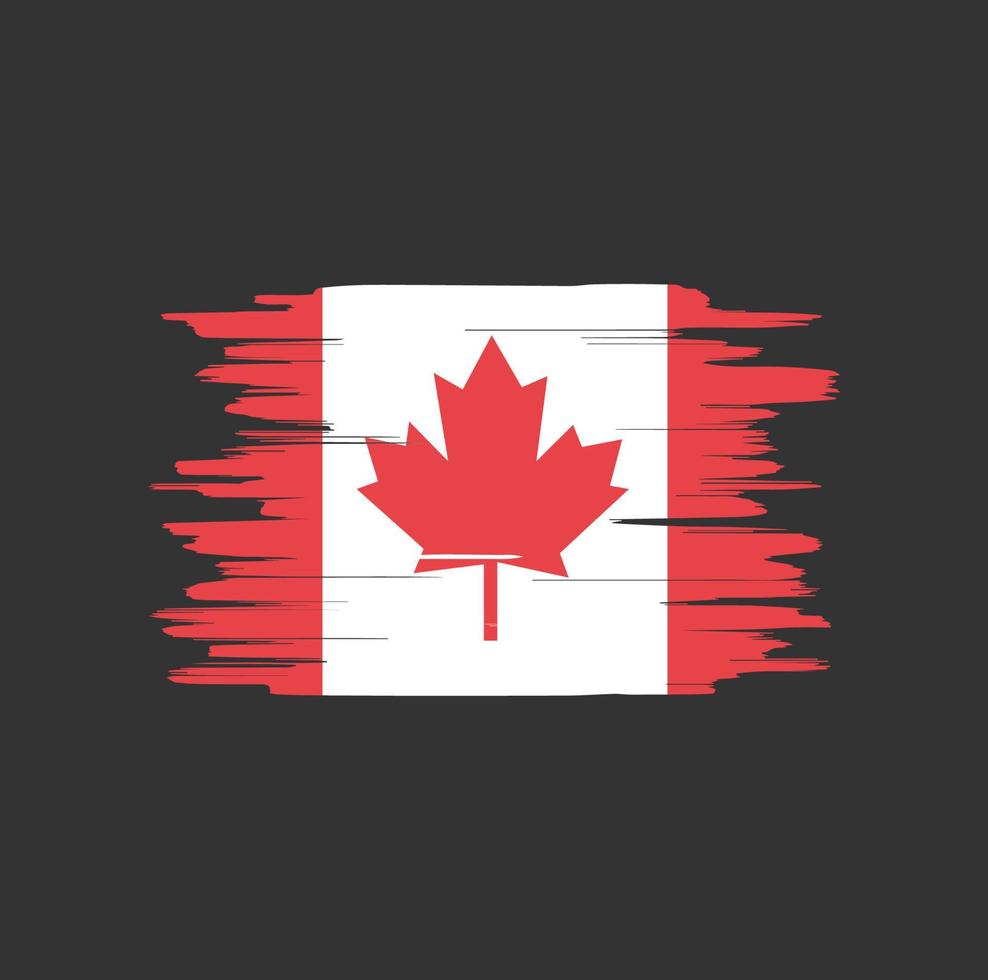 kanada flagga penseldrag vektor