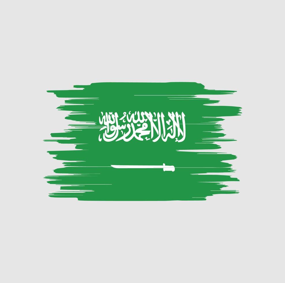 Pinselstriche der saudi-arabischen Flagge vektor