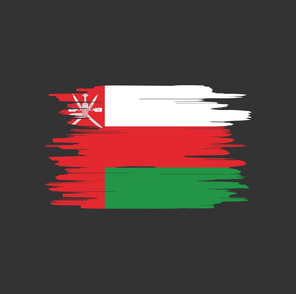 Pinselstriche der omanischen Flagge vektor