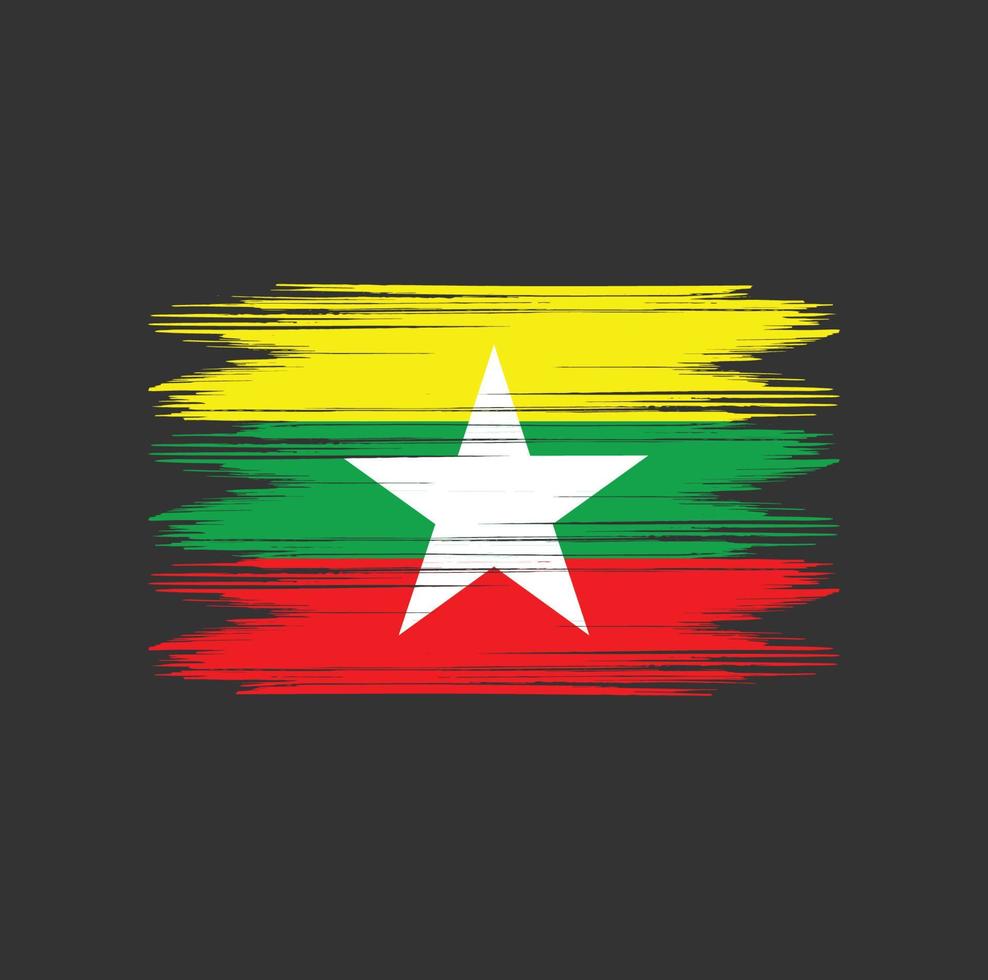 Flagge von Myanmar vektor