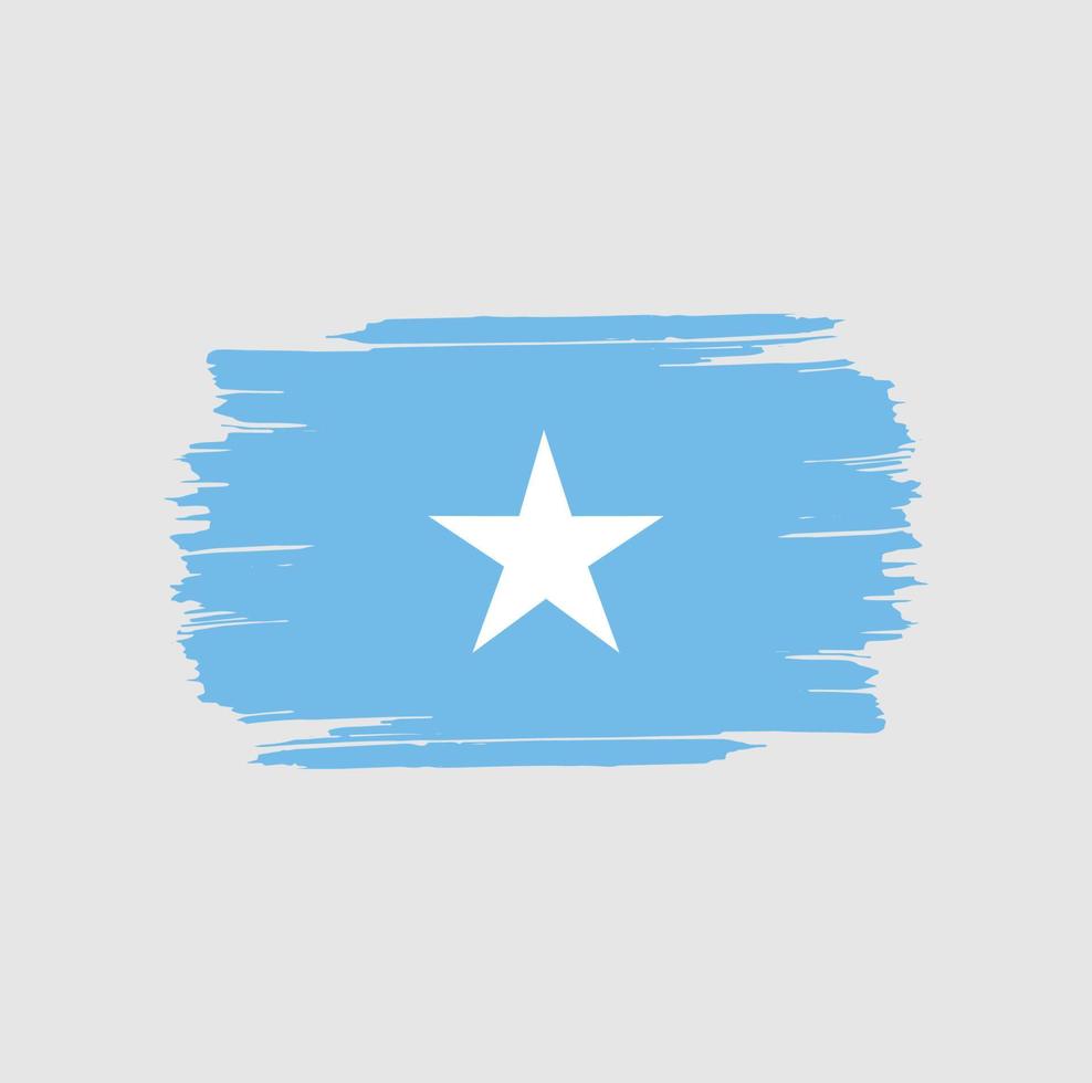 somalia flag pinselstriche. nationale Landesflagge vektor