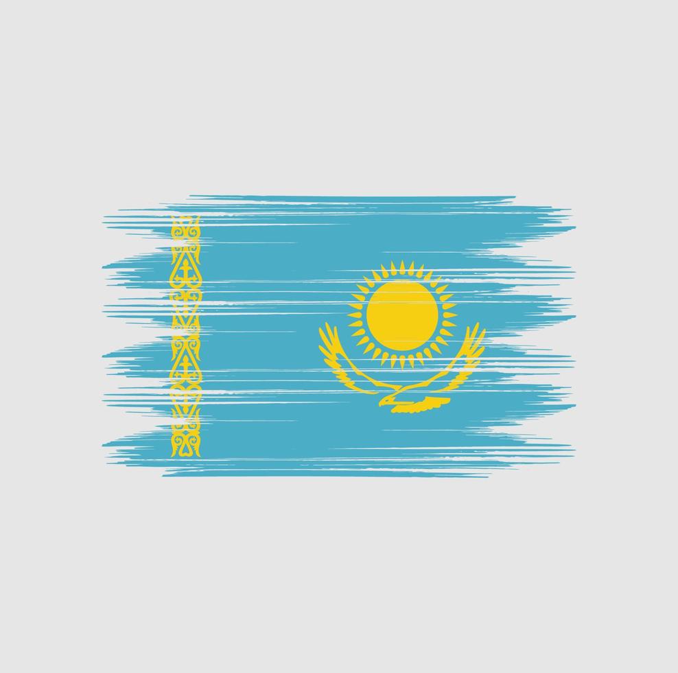 kasachstan flagge bürste vektor