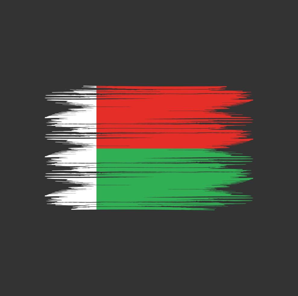 Madagaskar Flaggenpinsel vektor