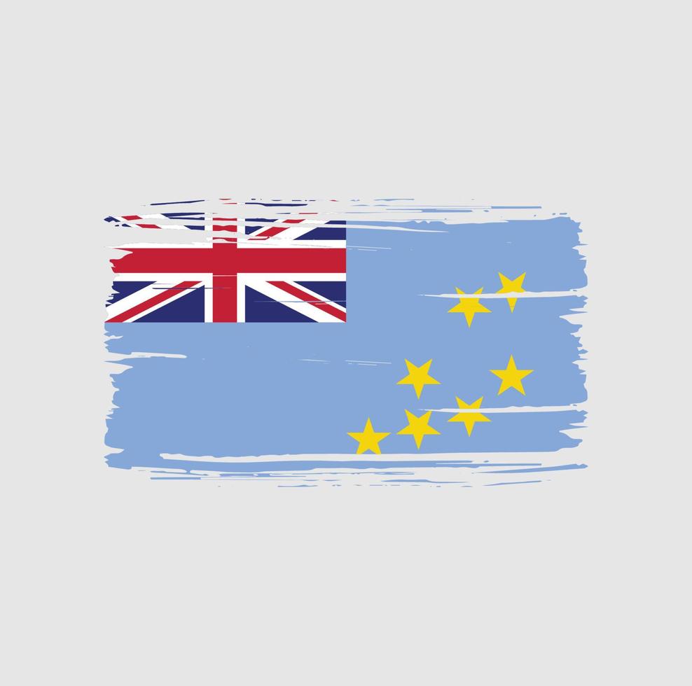 tuvalu flagga penseldrag. National flagga vektor