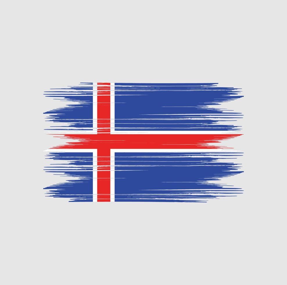 Bürste der isländischen Flagge vektor