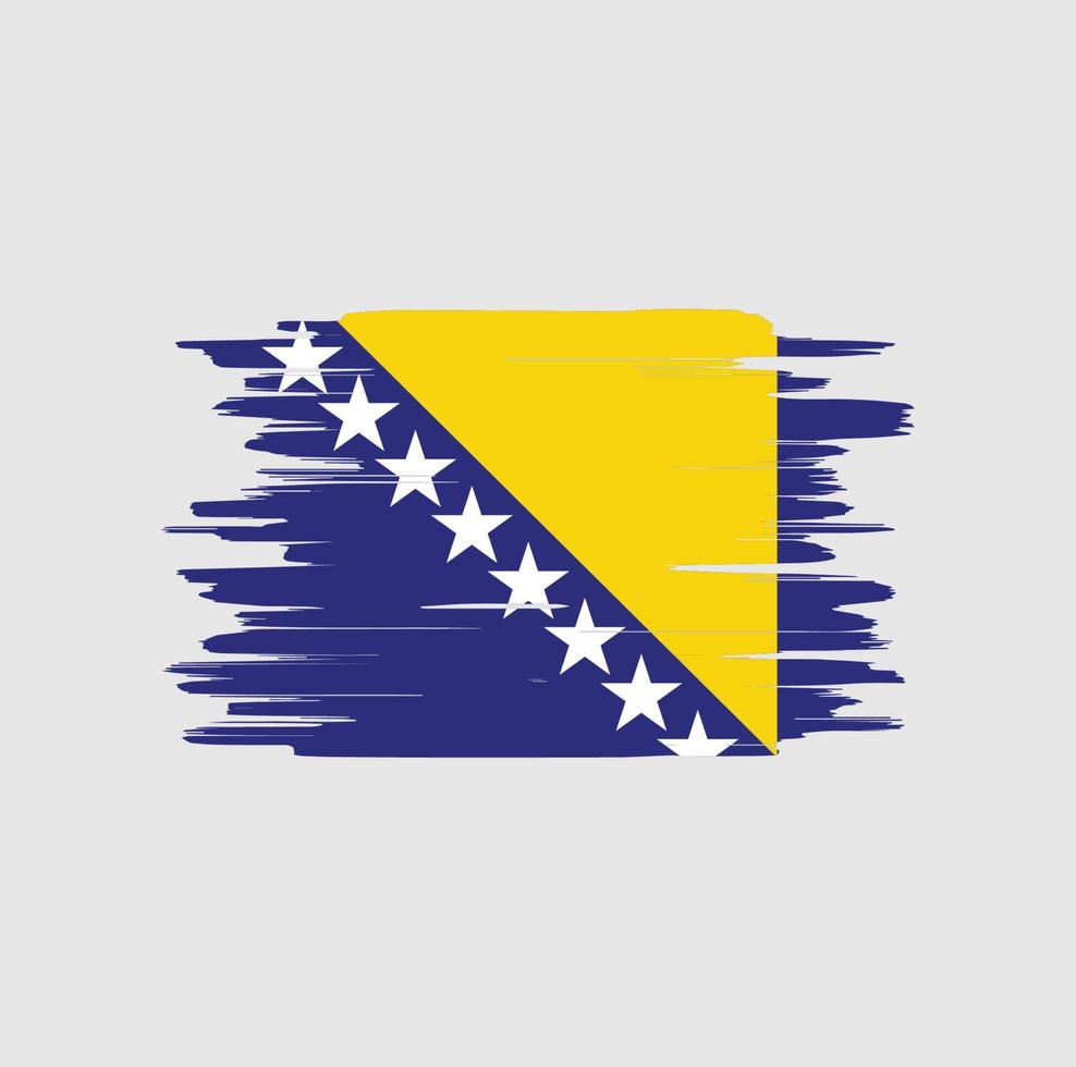 bosnien hercegovina flagga penseldrag vektor