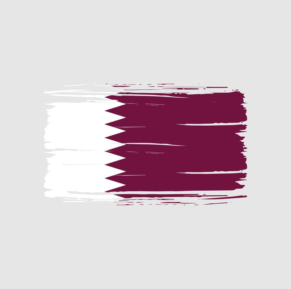 qatar flagga penseldrag. National flagga vektor