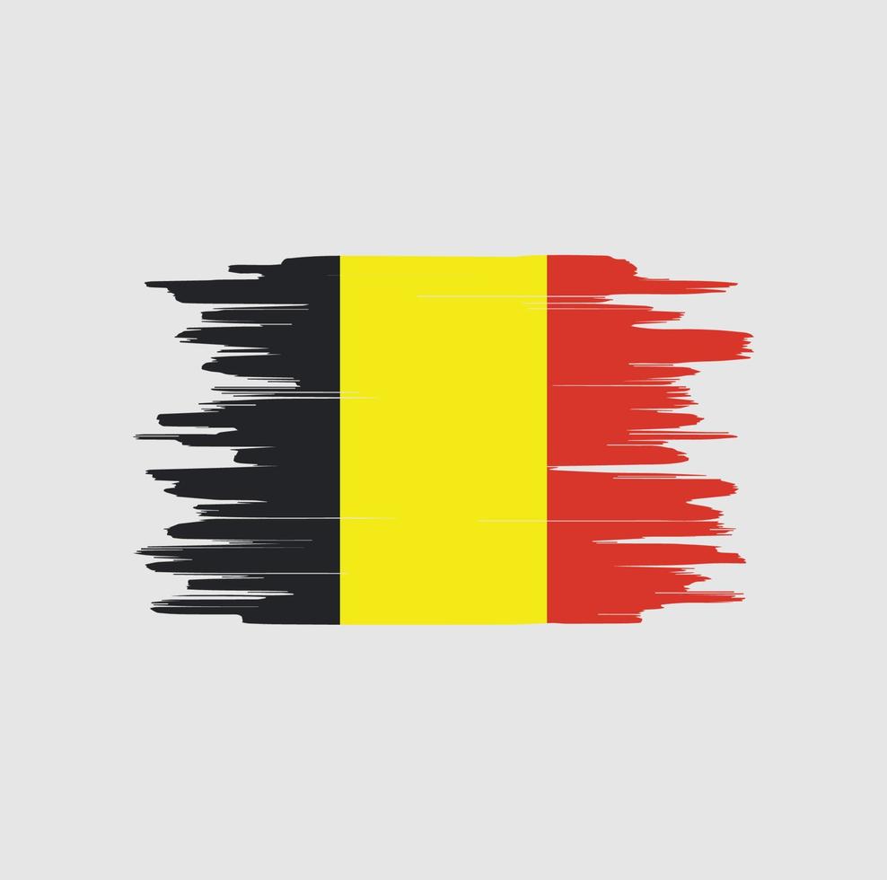 belgische flagge pinselstriche vektor