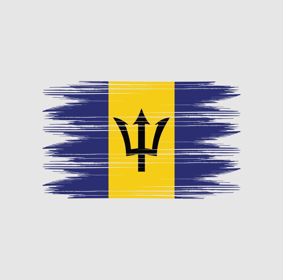 Barbados flaggborste vektor