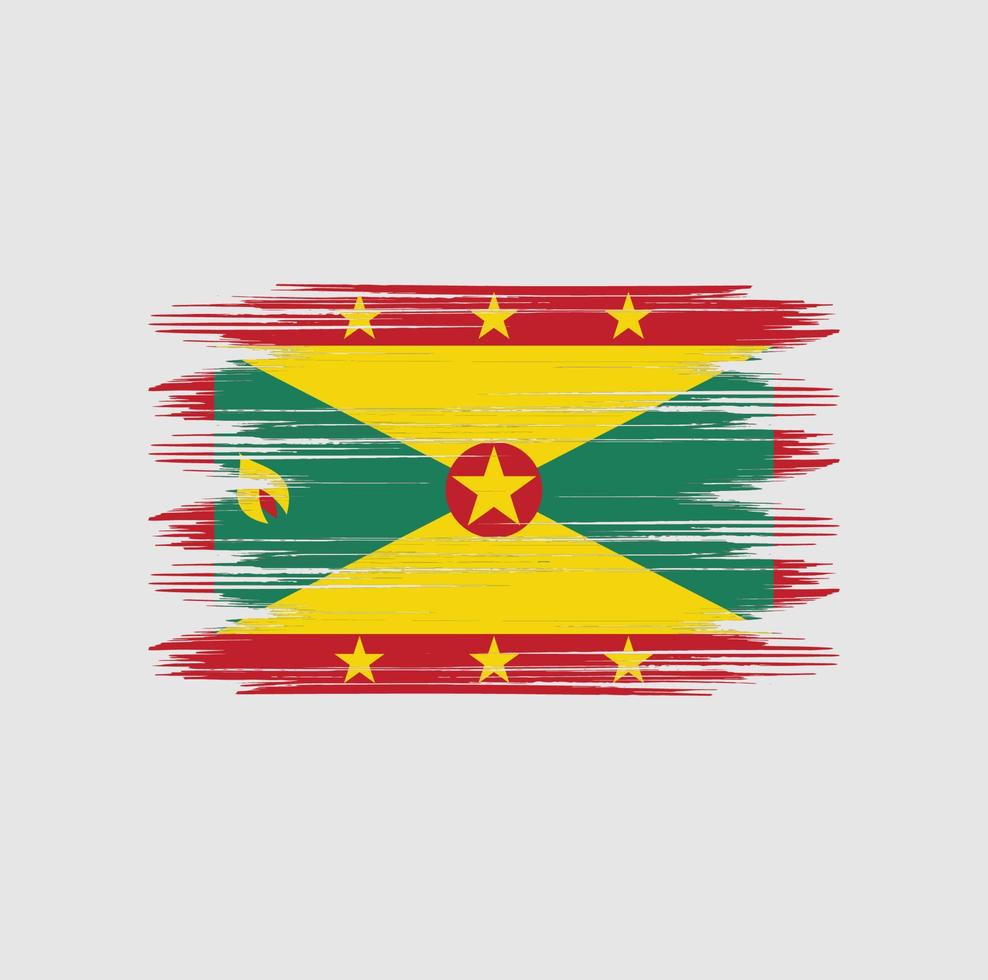 grenada flagge bürste vektor