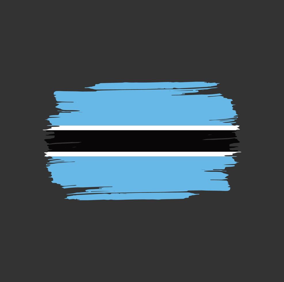 pinselstriche der botswana-flagge. nationale Landesflagge vektor