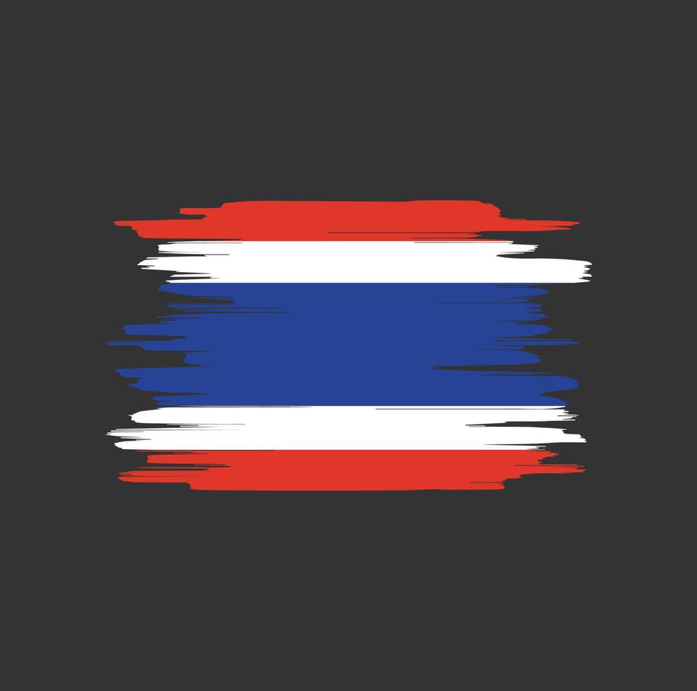 Pinselstriche der thailändischen Flagge vektor