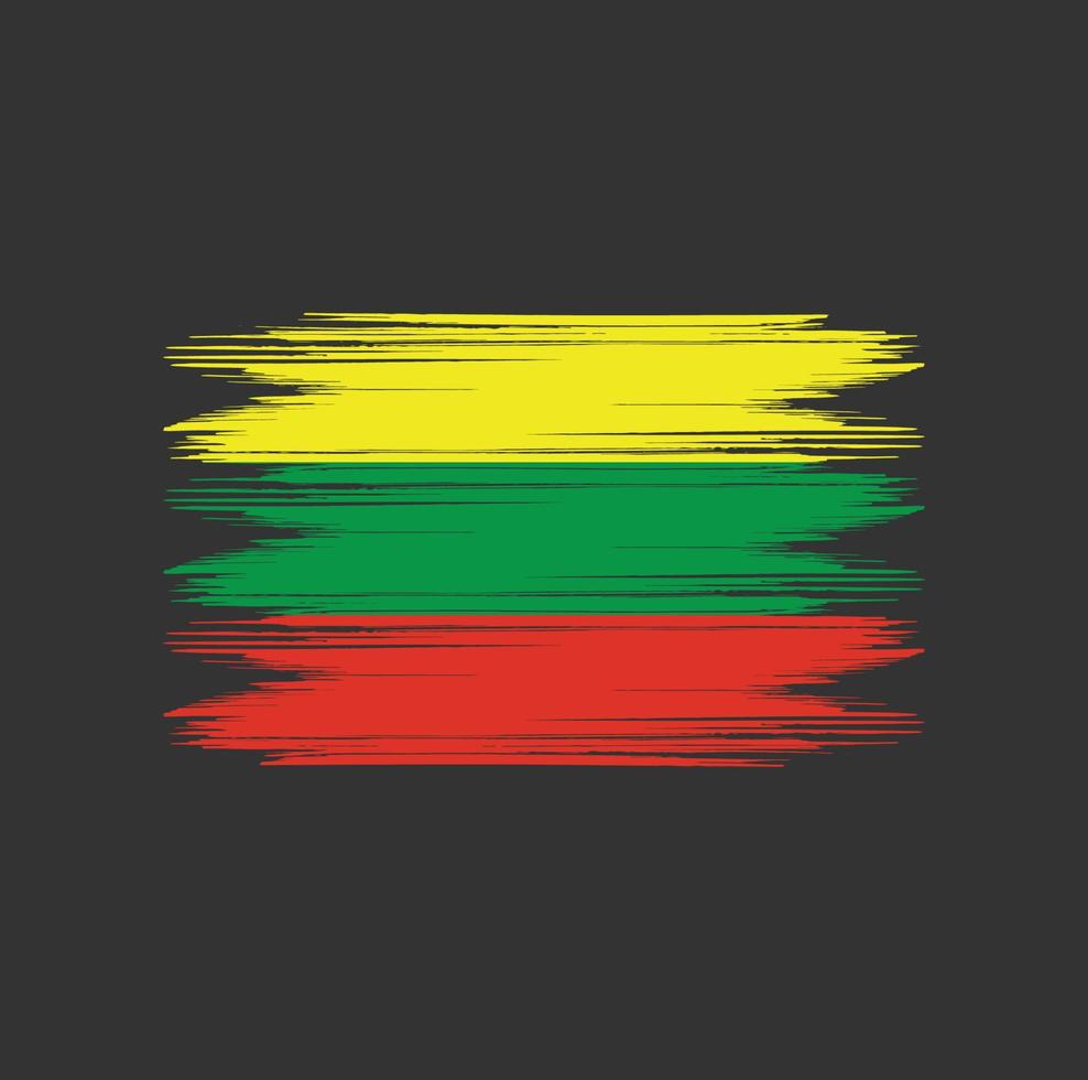 Litauens flaggborste vektor