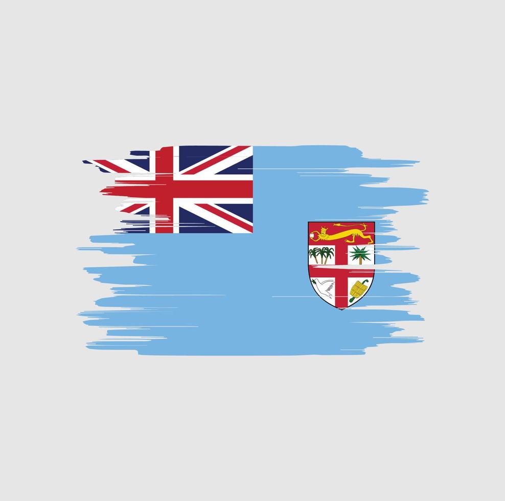 fiji flagga penseldrag vektor