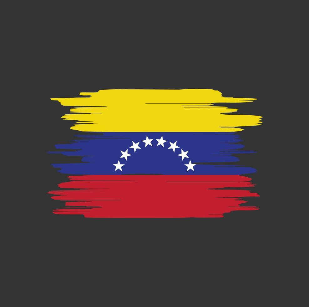 Venezuelas flagga penseldrag vektor