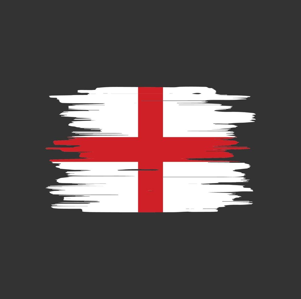 England Flagge Pinselstriche vektor