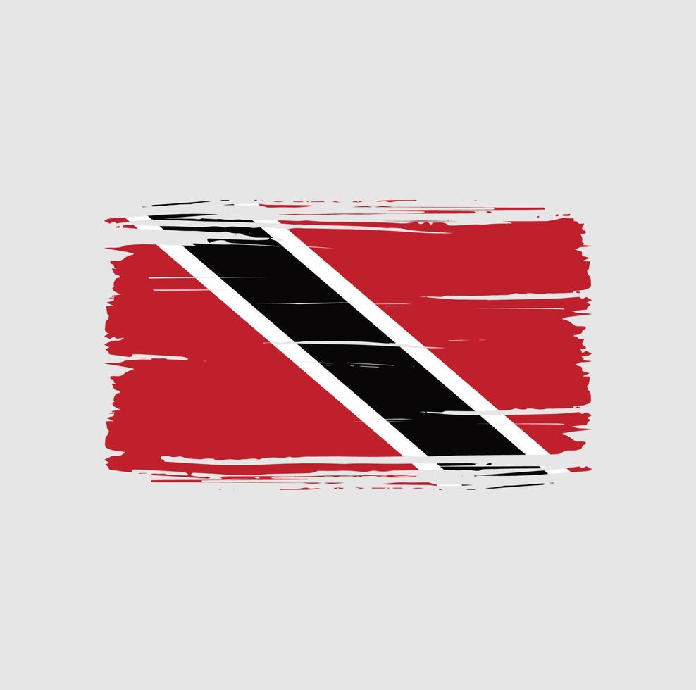 trinidad und tobago flagge pinselstrich. Nationalflagge vektor