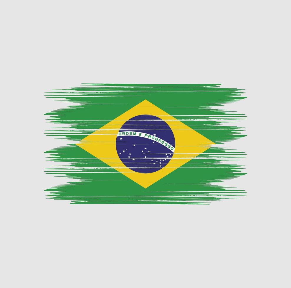 Brasilien Flaggenbürste vektor