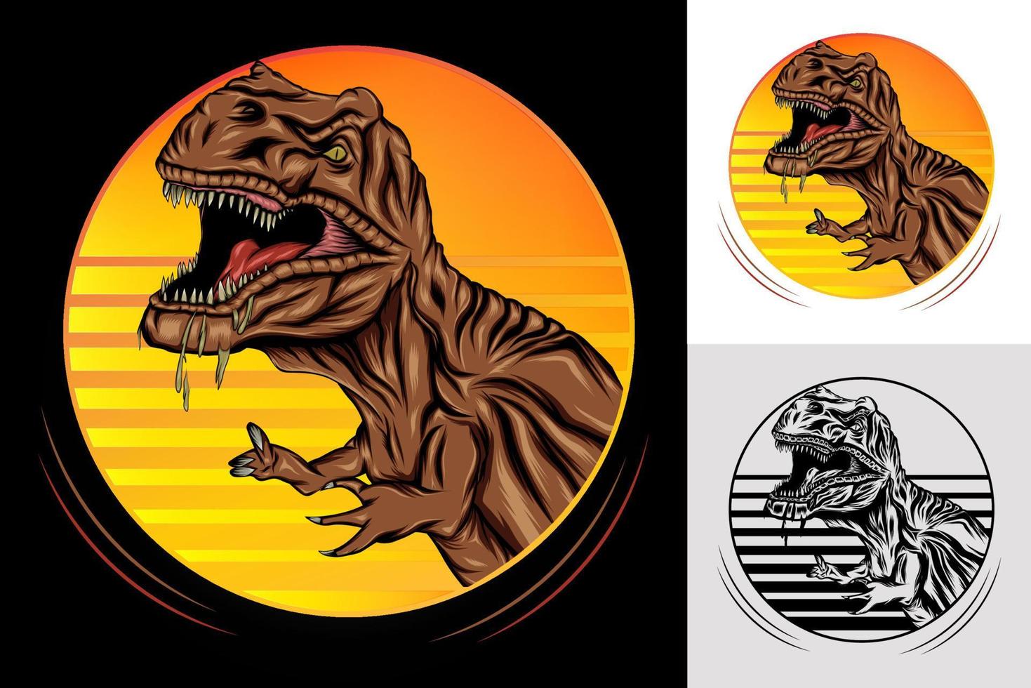 tyrannosaurus rex-illustration. geeignet für jedes Projekt im Zusammenhang mit Grafikdesign. vektor