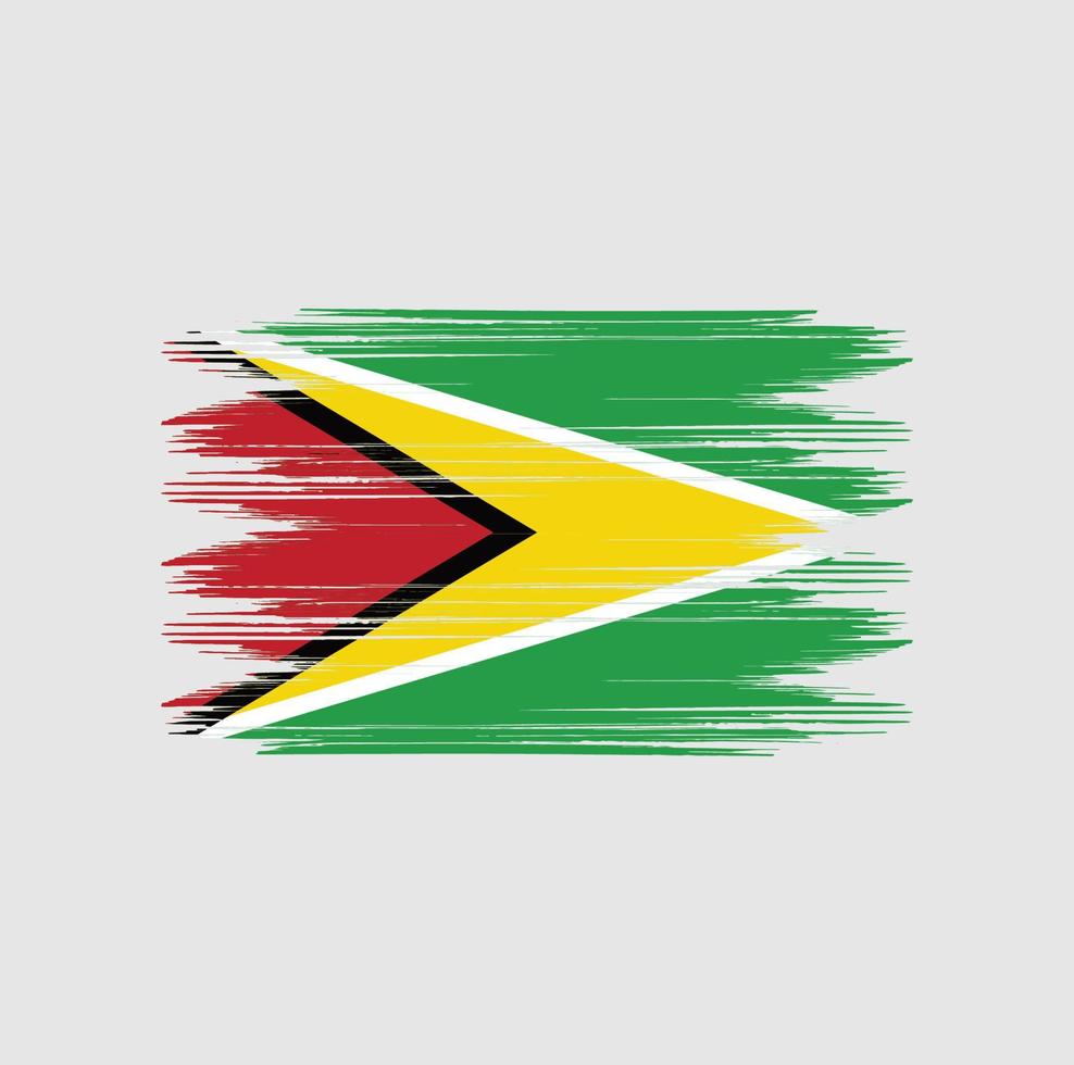 Guyana flaggborste vektor