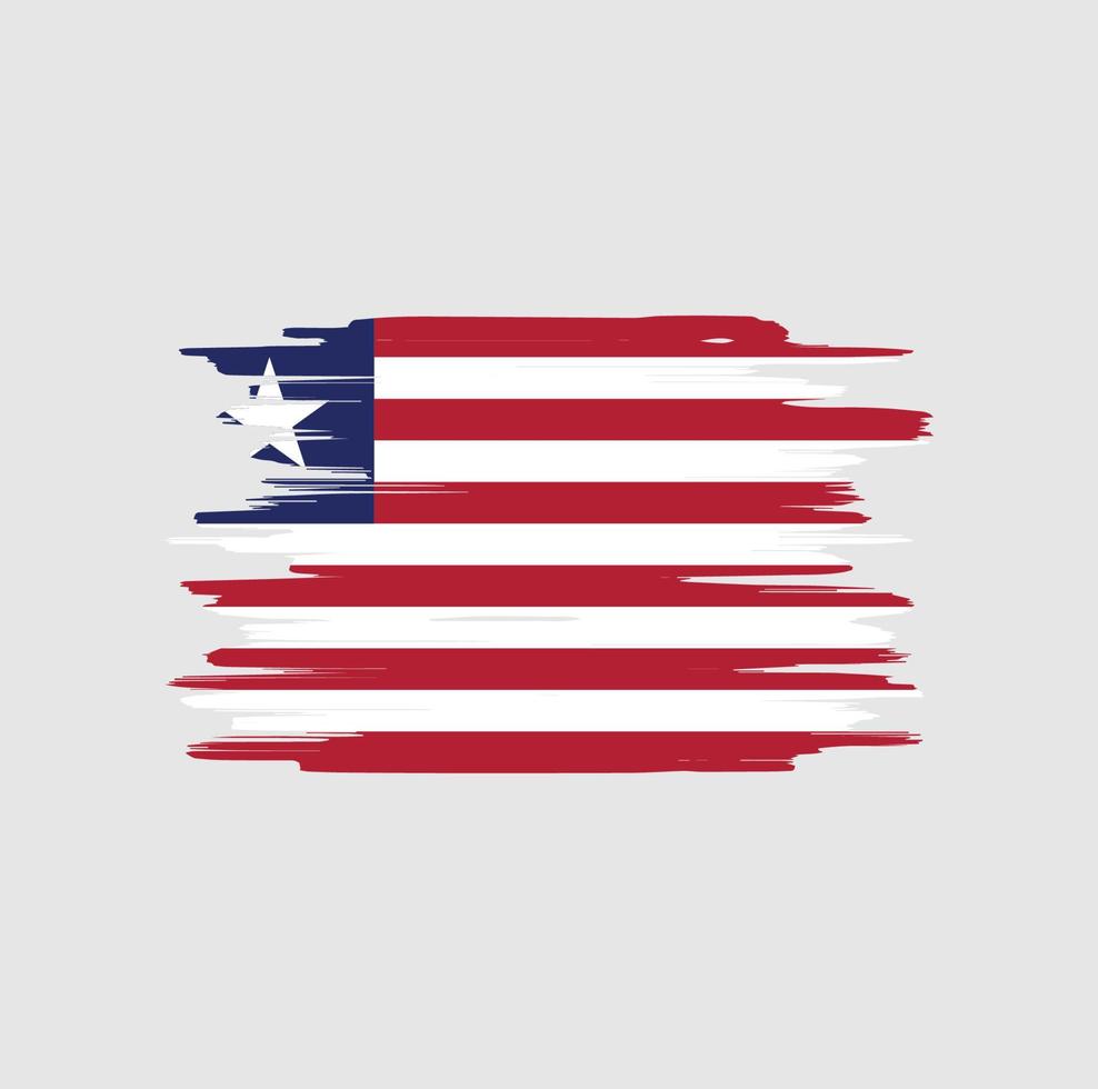 Pinselstriche der Liberia-Flagge vektor