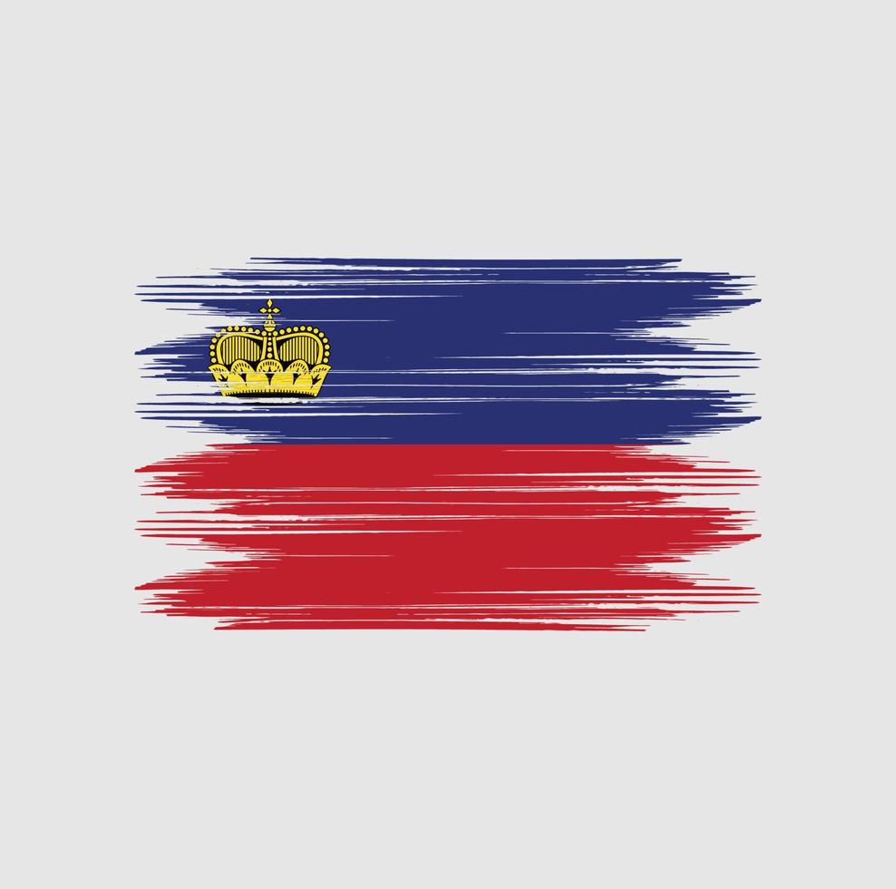 Liechtensteiner Flaggenpinsel vektor
