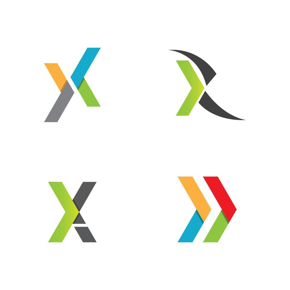 x brev logotyp mall vektor