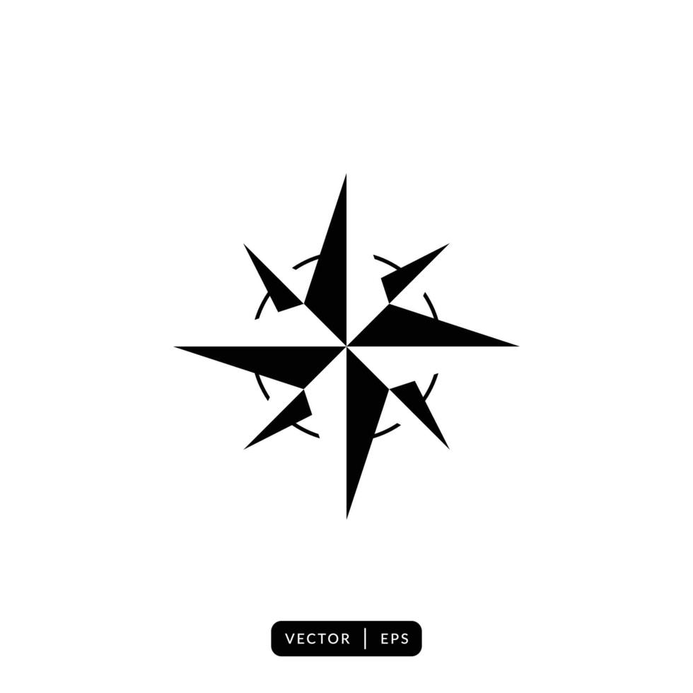 Kompass-Icon-Vektor - Zeichen oder Symbol vektor